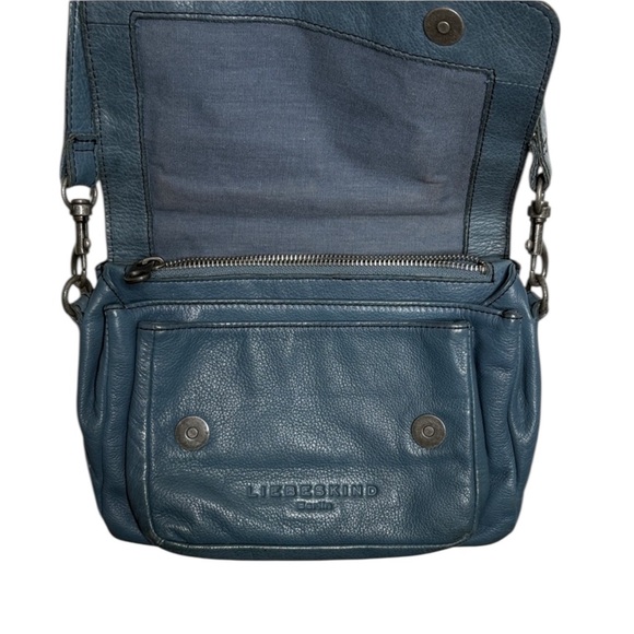 Liebeskind Berlin Blue Leather Small Crossbody Bag BLEMISH - Picture 4 of 7